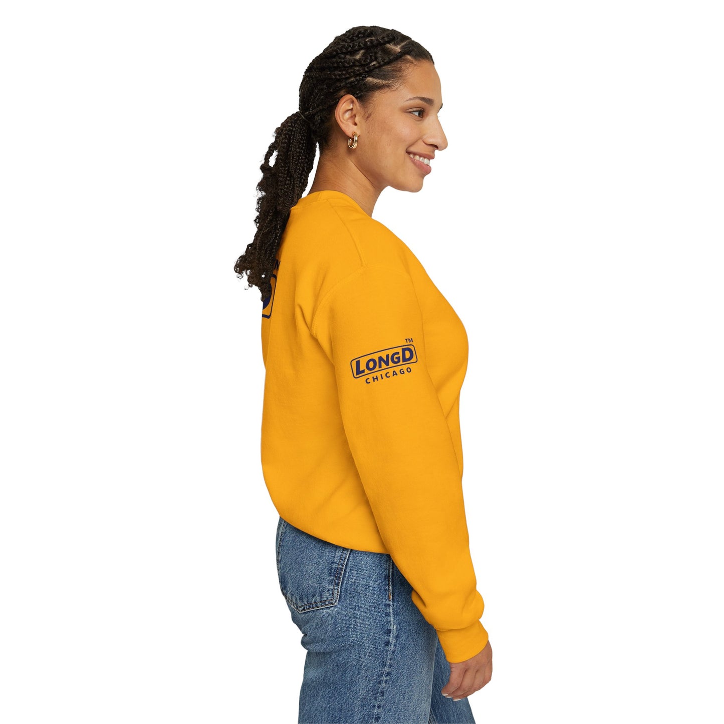 LongD official 4-print original logo crewneck sweatshirt