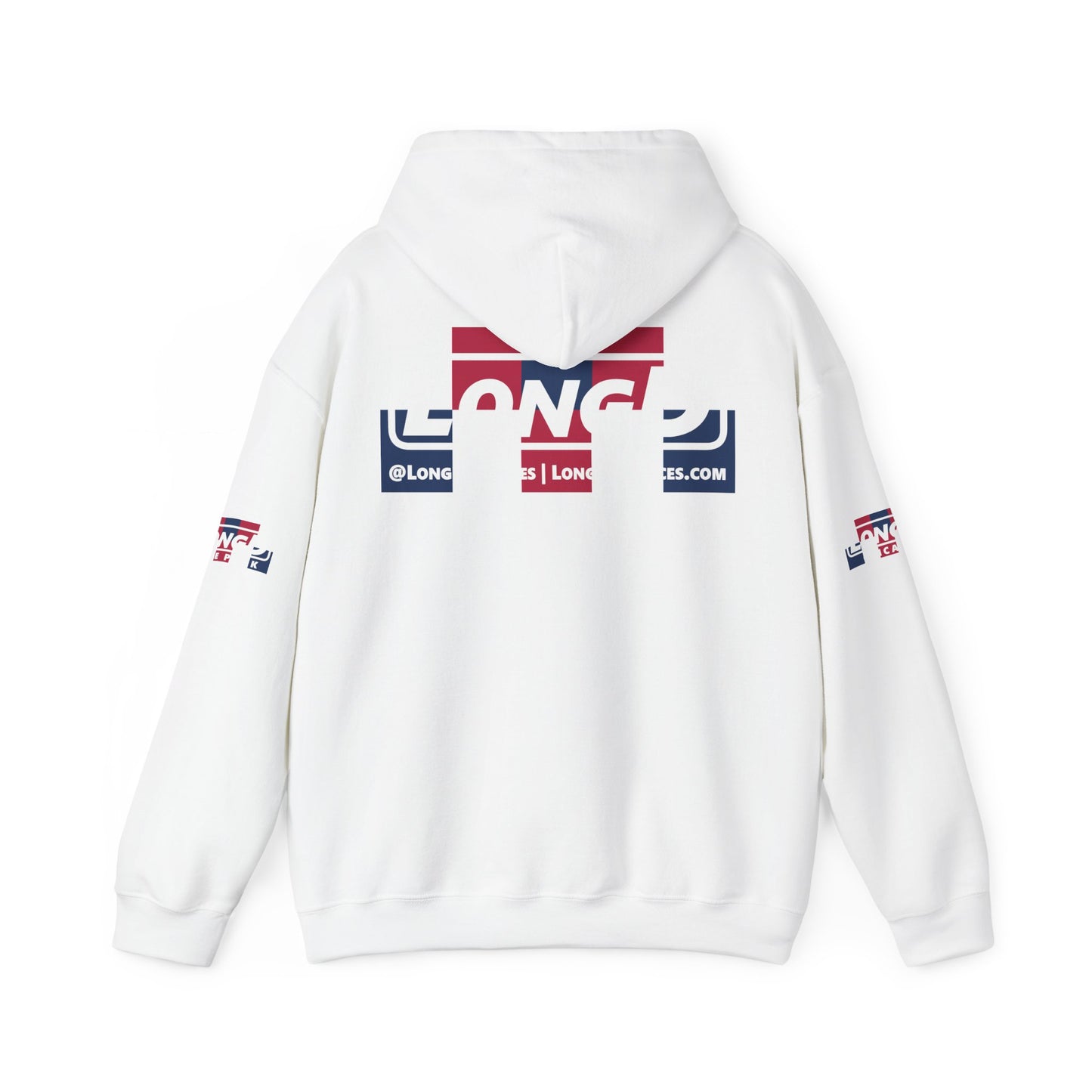 I firecracker LongD® negative 2x5 4-print double breasted tag logo hoodie