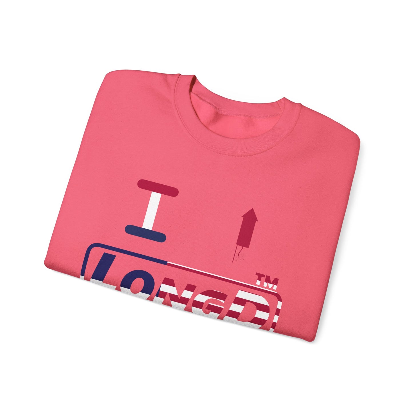I firecracker LongD positive flag Chicago logo crewneck sweatshirt