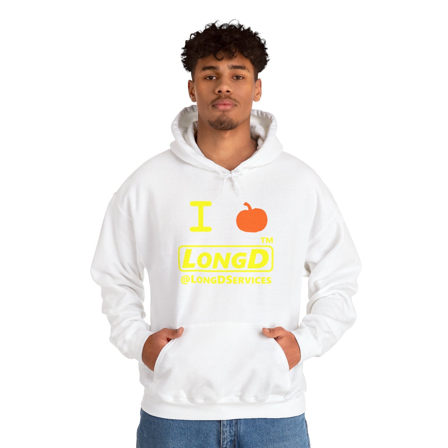 I Pumpkin LongD® Logo Hoodie yellow basic tag logo