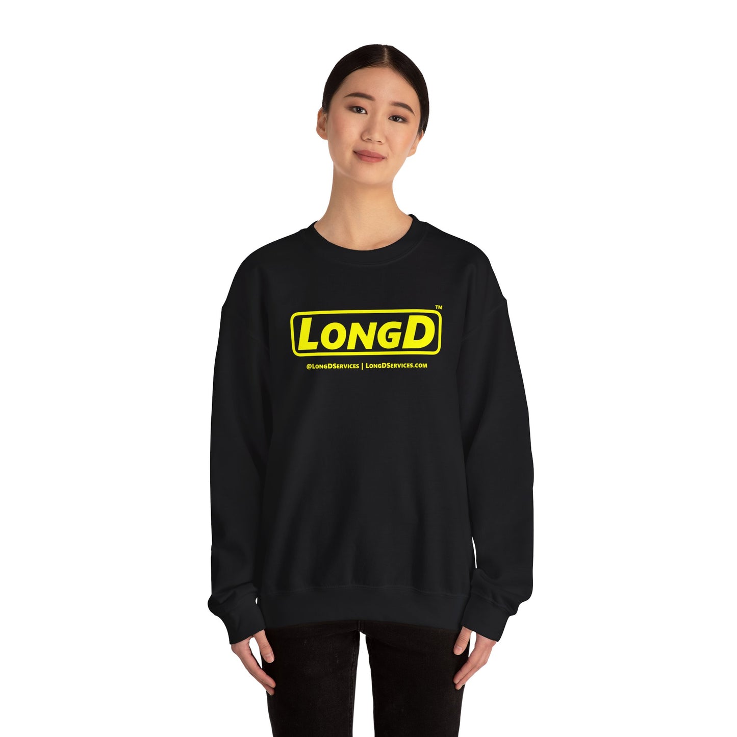 LongD reverse Tag logo crewneck sweatshirt