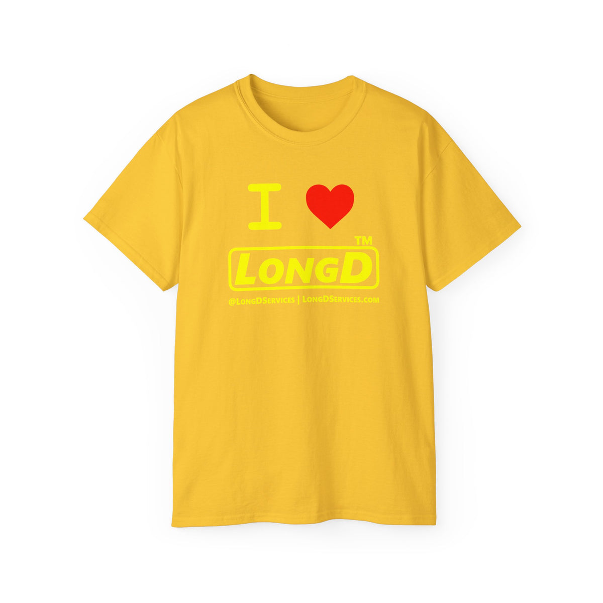 I Luv LongD Tag-domain positive alternate basic logo cotton tee