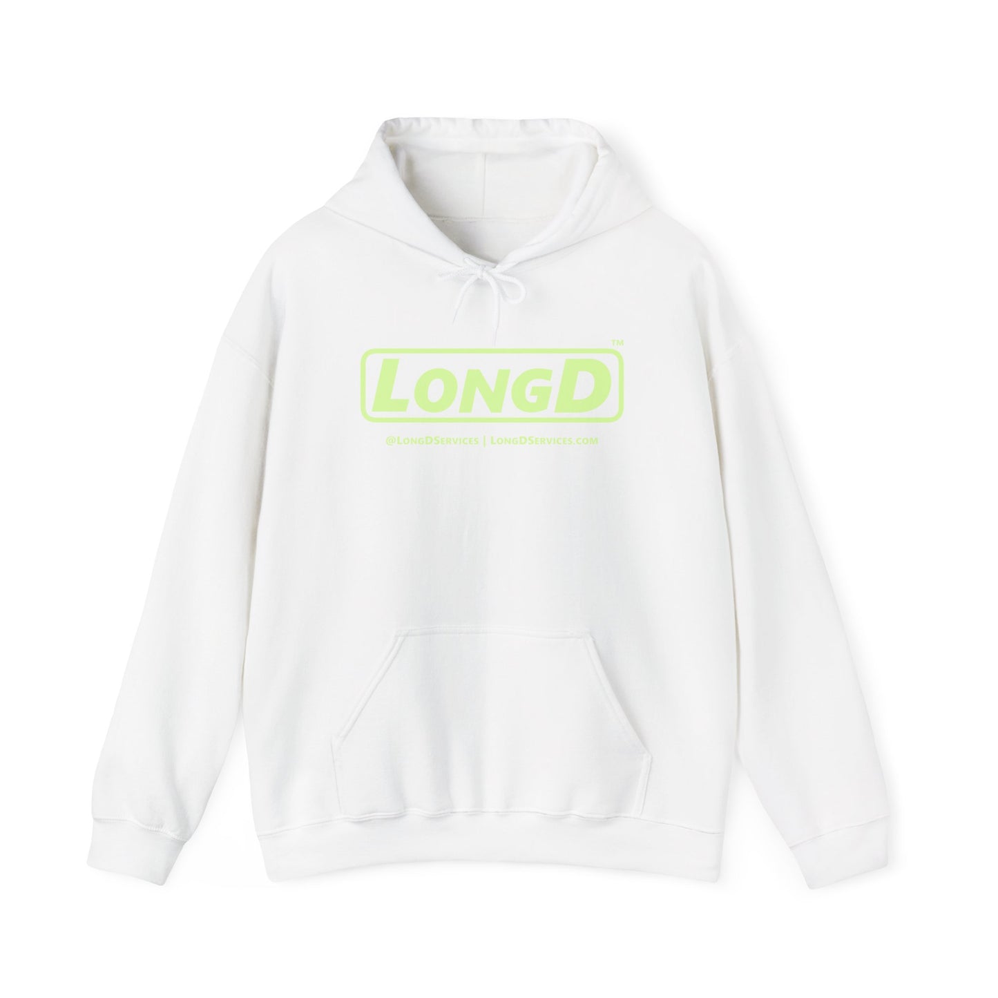 LongD® Logo Hoodie pastel green text