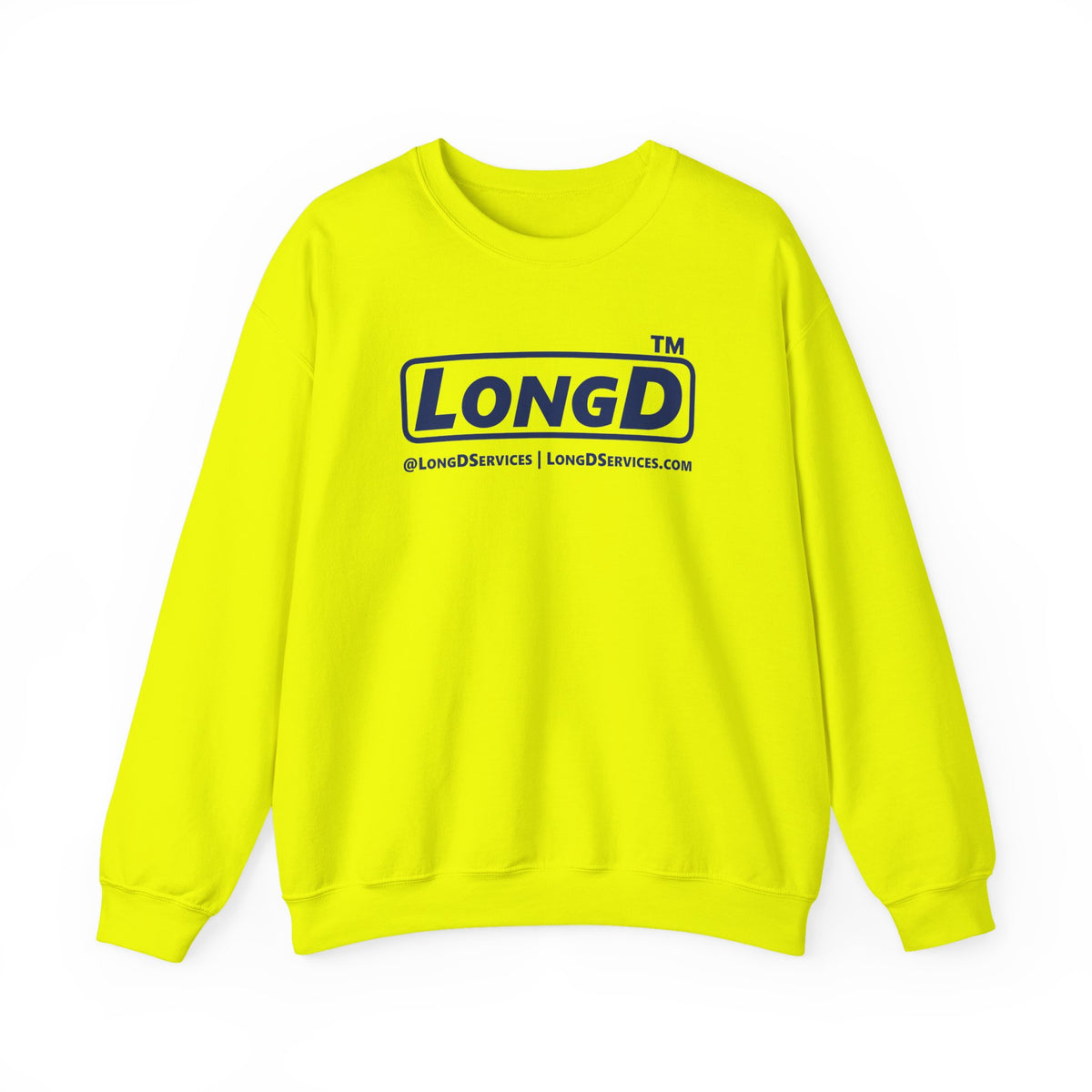 LongD Tag-domain positive official basic logo crewneck sweatshirt