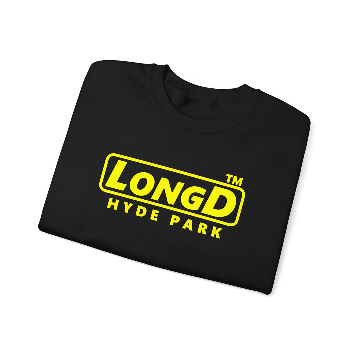 LongD Hyde Park positive alternate basic Yellow (FFFF00) logo crewneck sweatshirt