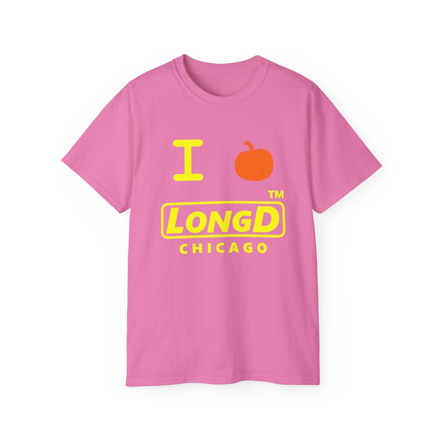 I Pumpkin LongD® Logo Cotton Tee positive yellow basic Chicago logo
