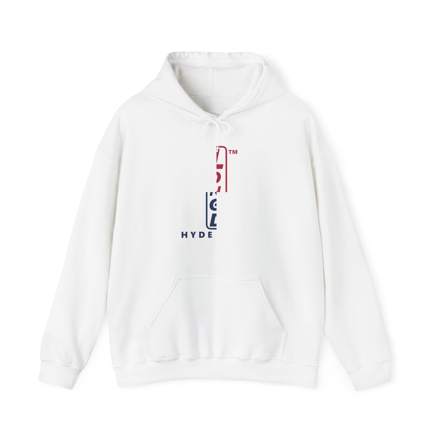 LongD® positive quarters upright Hyde Park logo hoodie (Patriotic colors)