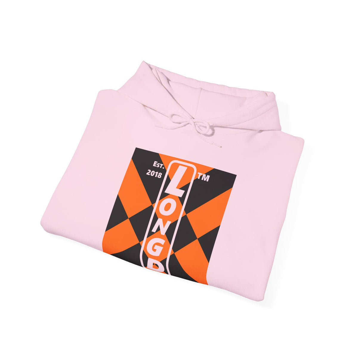 LongD Chicago negative upright mixed argyle logo (Halloween colors) hoodie