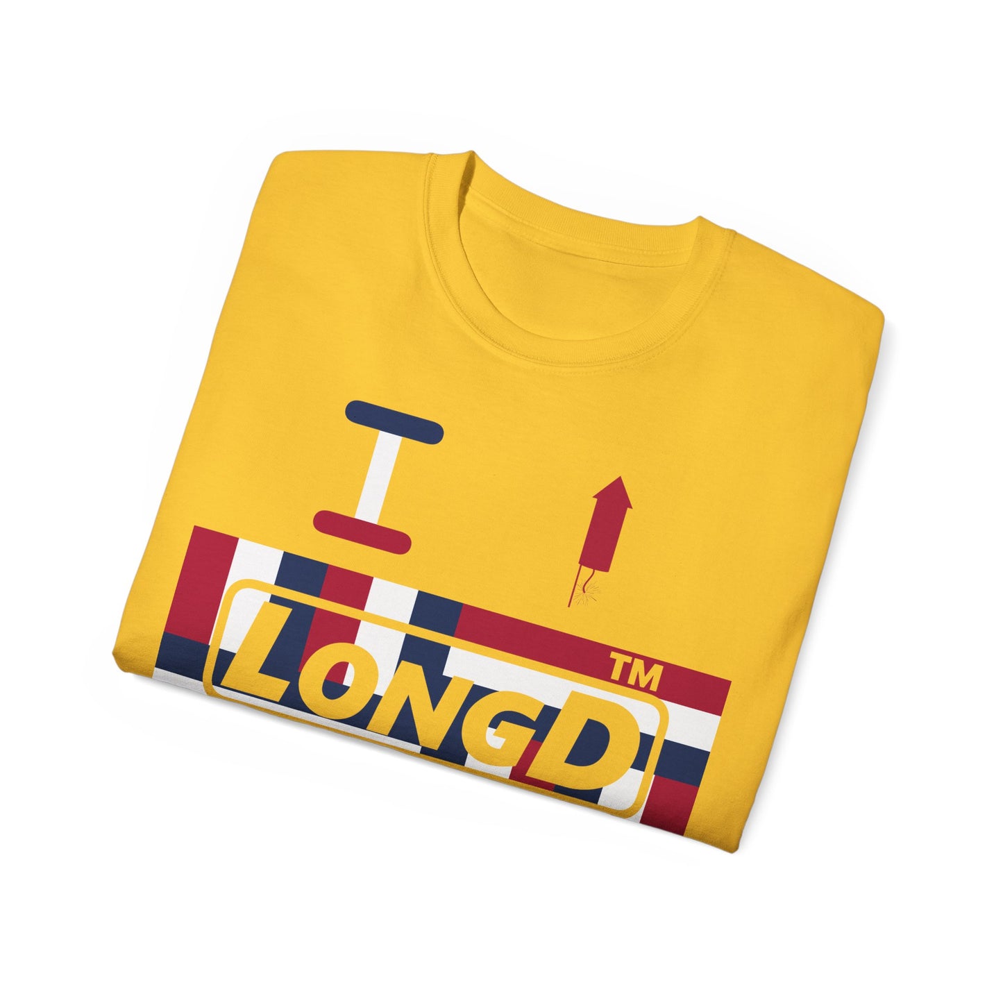 I firecracker LongD negative modified windmill Chicago logo cotton tee