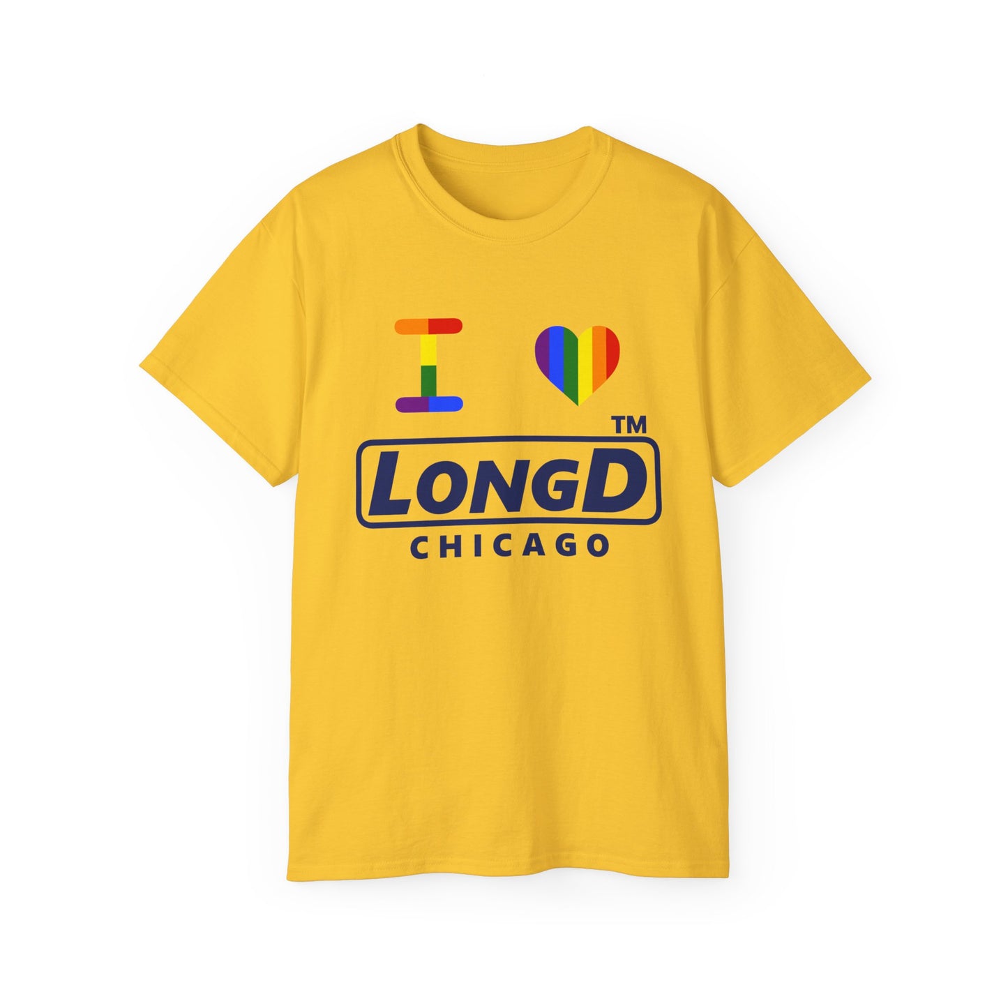 I Luv LongD official Chicago logo cotton tee (Pride colors)