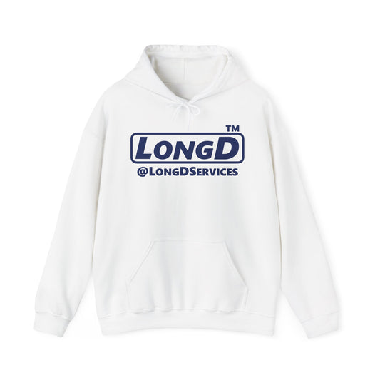 LongD Tag positive basic Navy (002060) logo hoodie