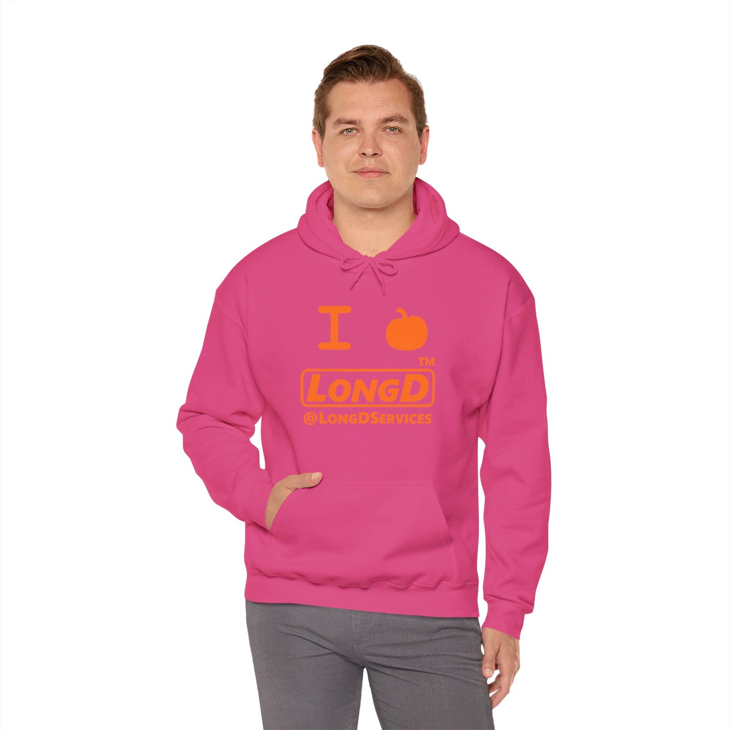 I Pumpkin LongD® Logo Hoodie orange basic tag logo