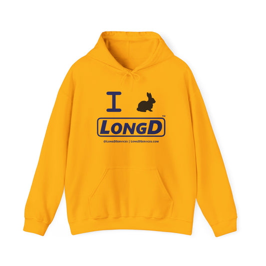 I Bunny LongD® Official Logo Hoodie (Black Easter Bunny)
