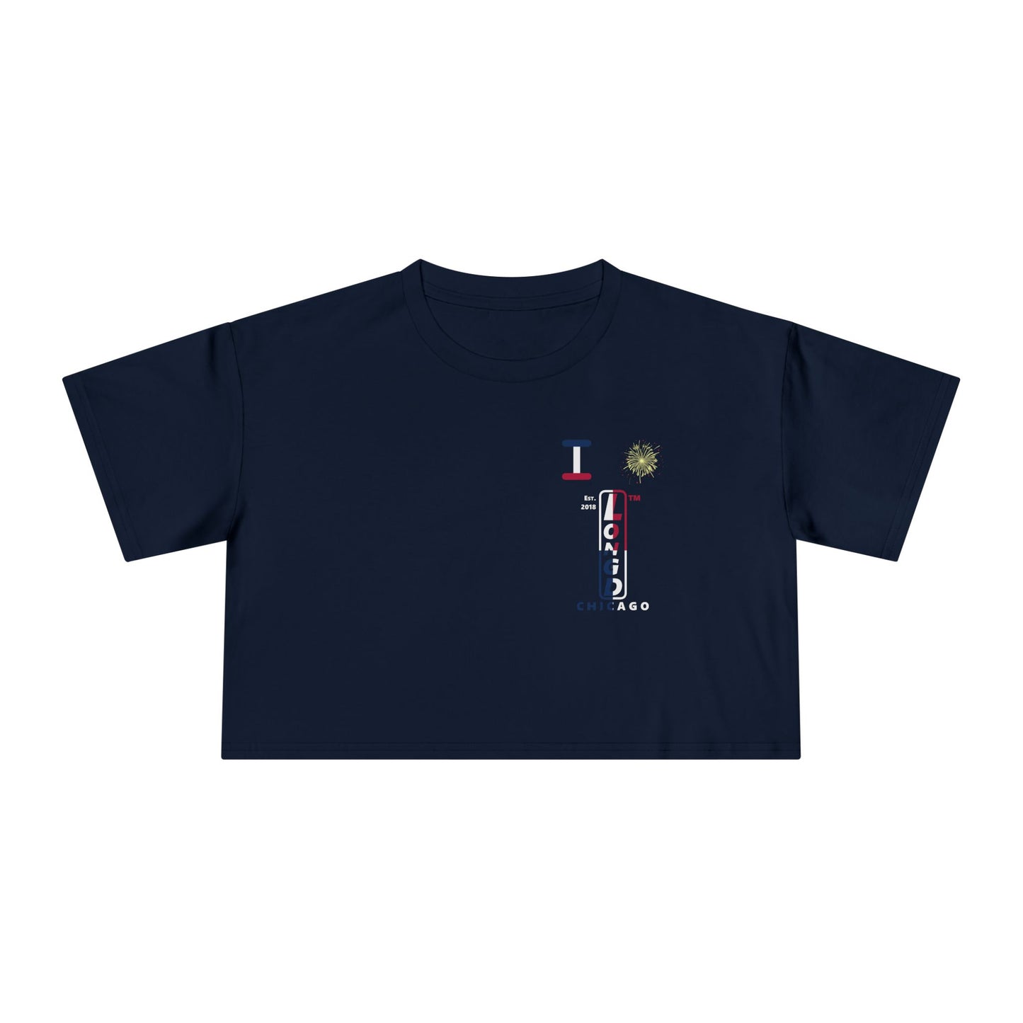I burst LongD positive quarters upright single-breasted Chicago logo crop tee