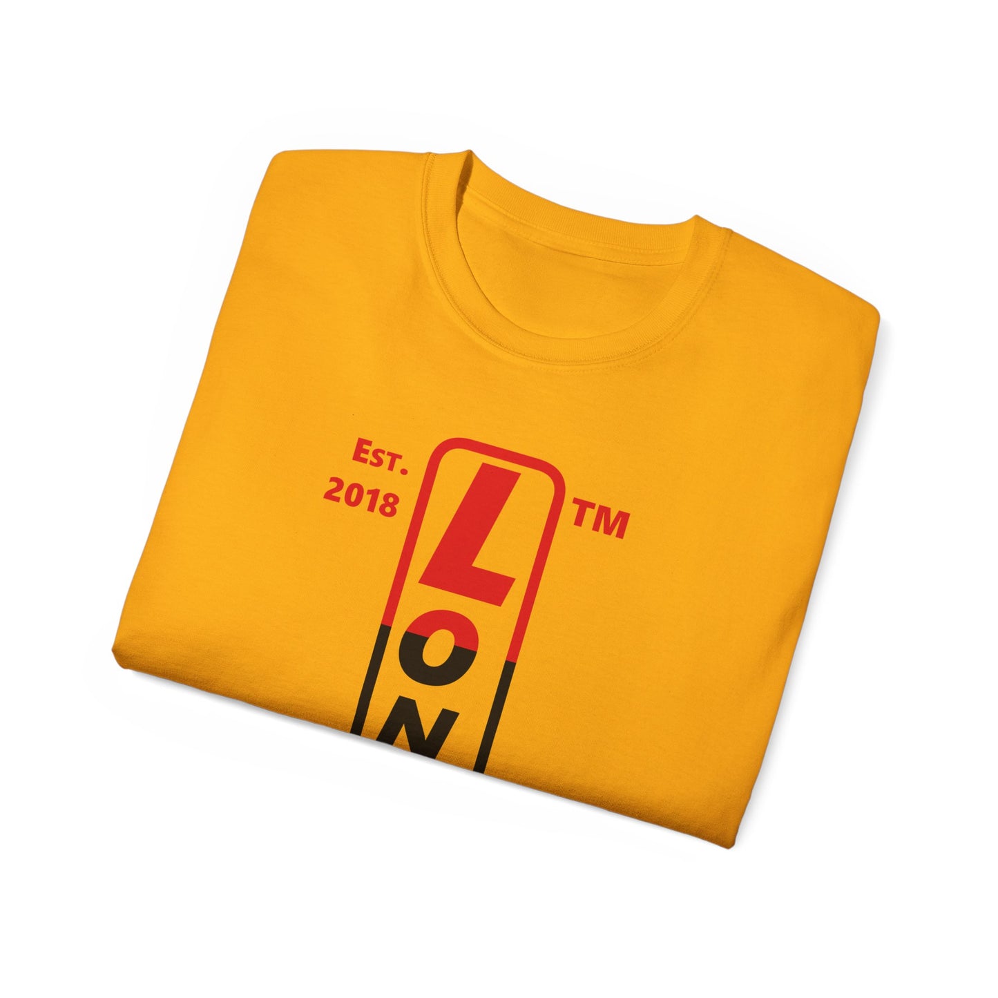 LongD Cotton Tee positive horizontal striped Chicago upright logo (Juneteenth colors)