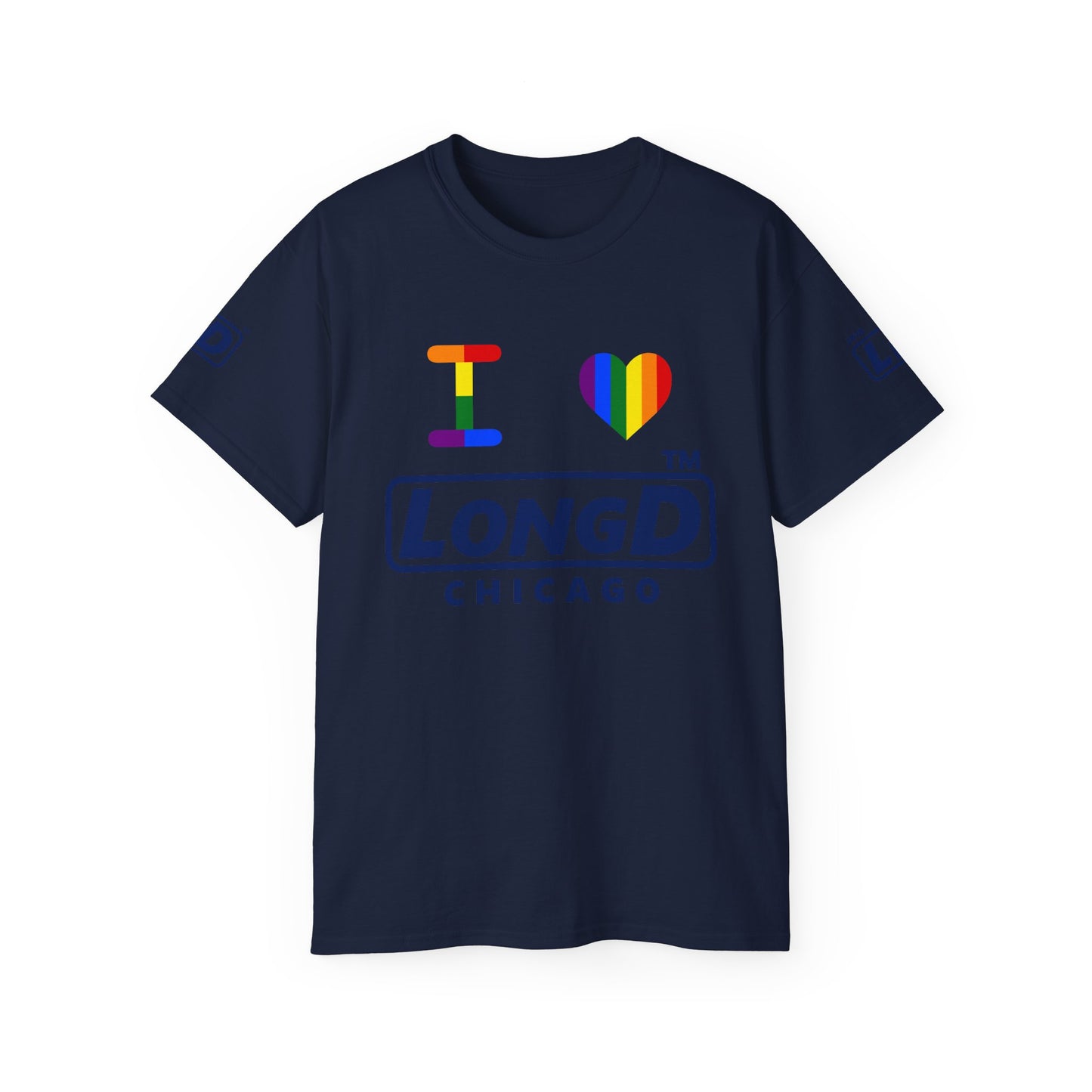 I Luv LongD official Chicago 4-print logo cotton tee (Pride colors)