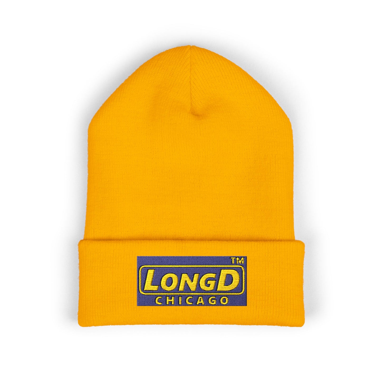Embroidered Classic Cuffed Beanie Reverse Chicago Logo