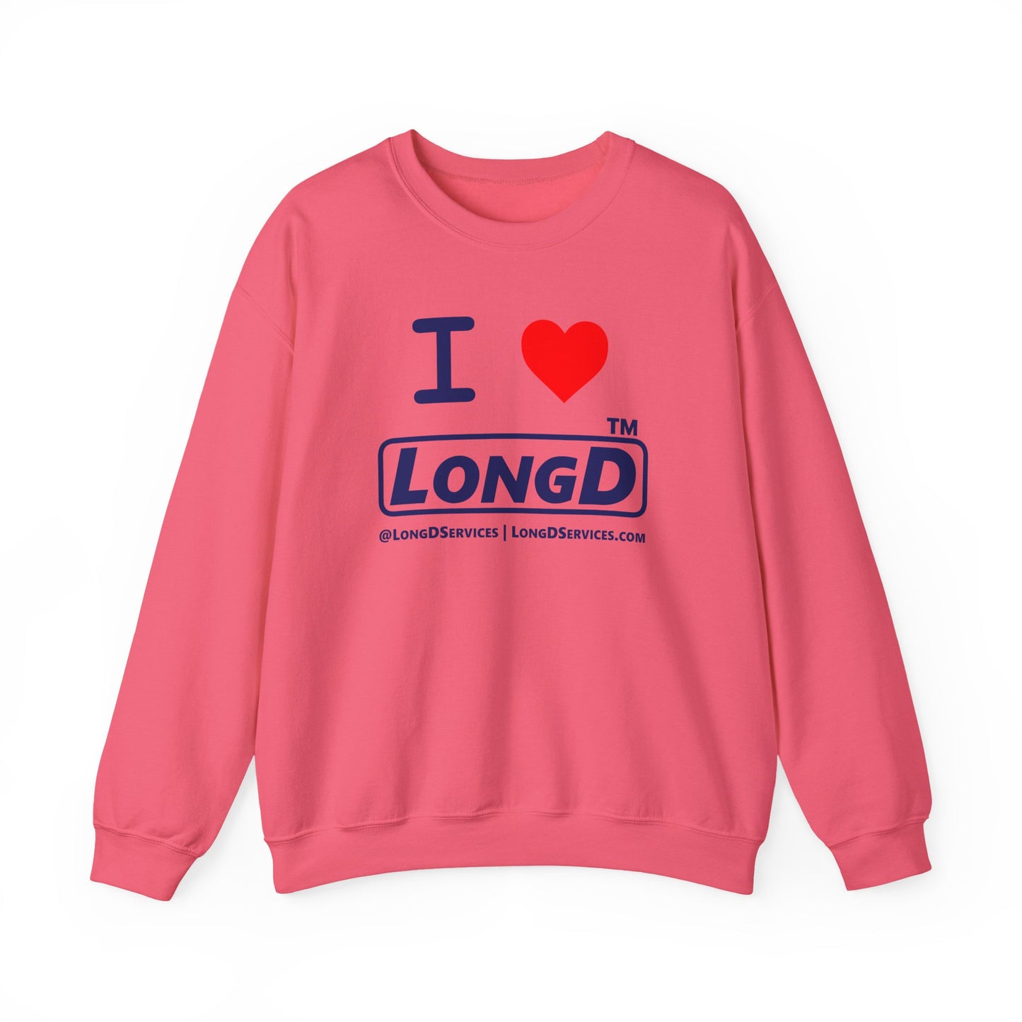 I Luv LongD Tag-domain positive official basic logo crewneck sweatshirt