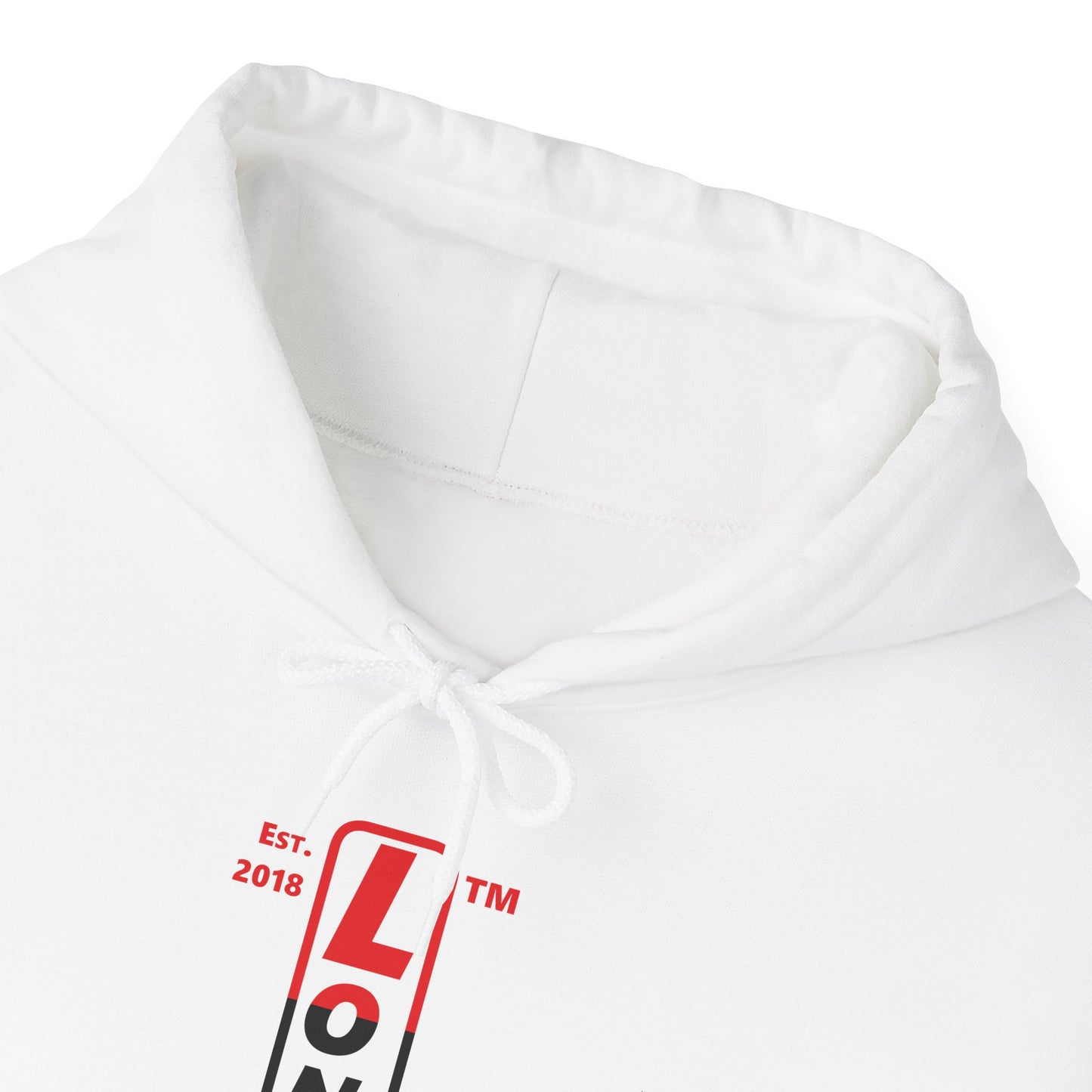 LongD® positive horizontal 3-striped upright Chicago logo hoodie (Juneteenth colors)