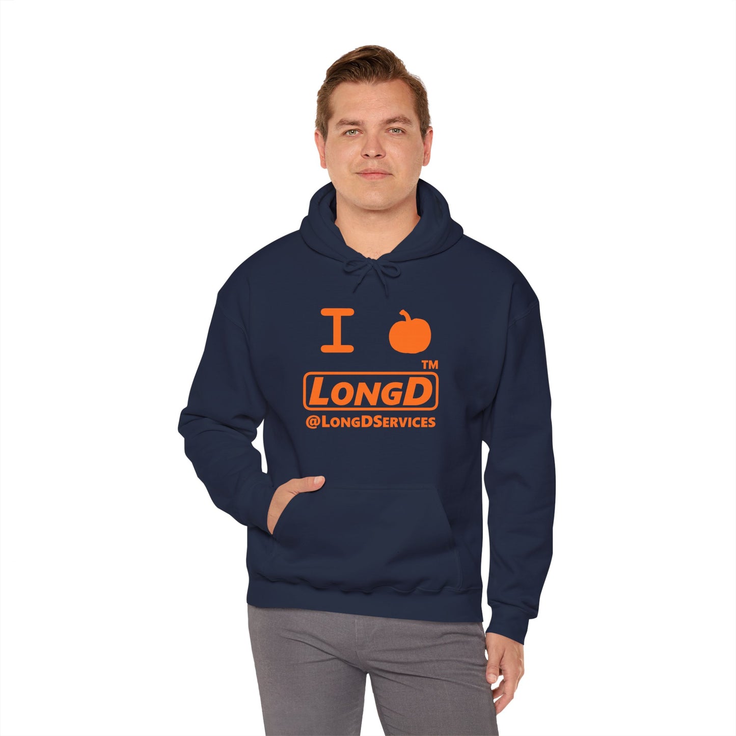 I Pumpkin LongD® Logo Hoodie orange basic tag logo