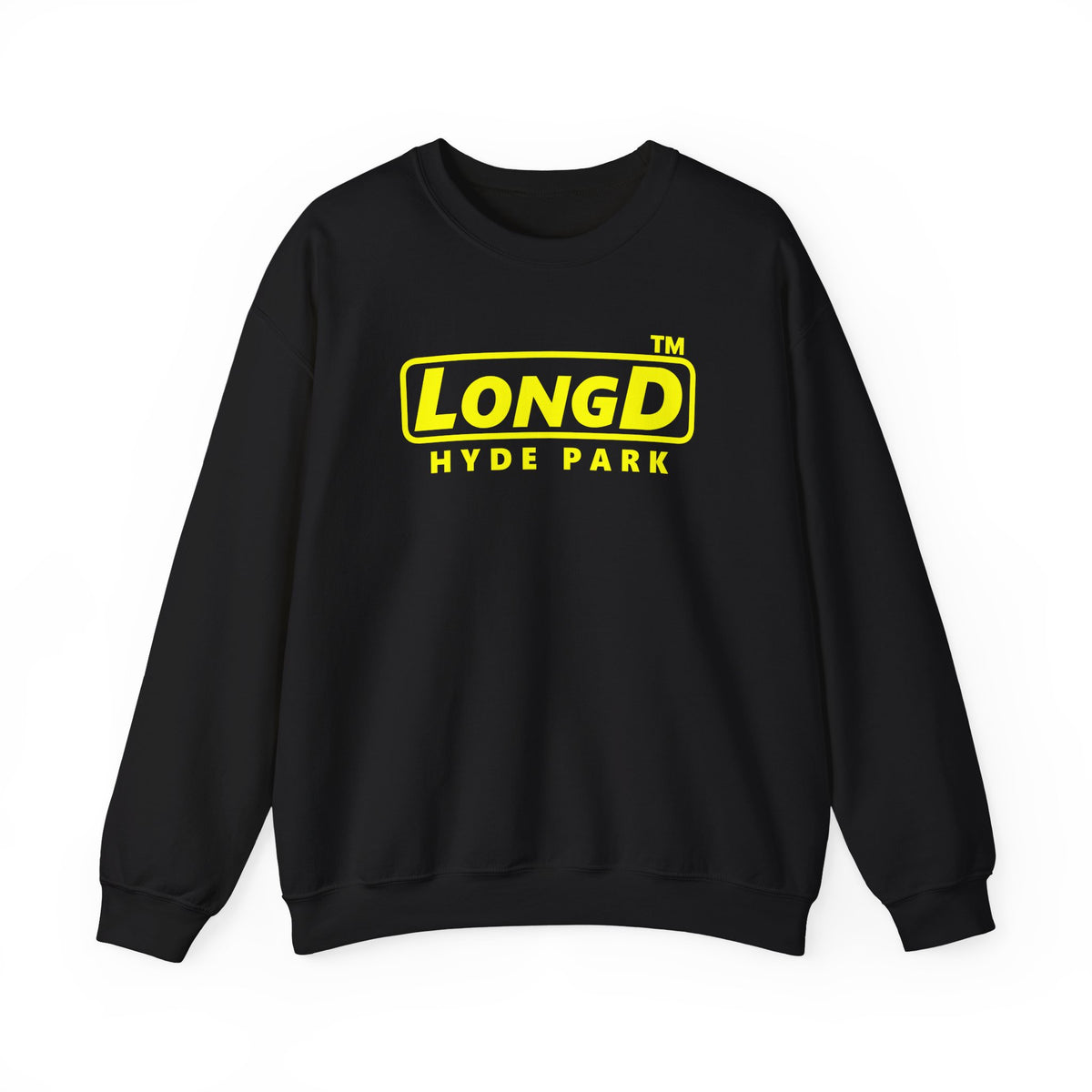LongD Hyde Park positive alternate basic Yellow (FFFF00) logo crewneck sweatshirt