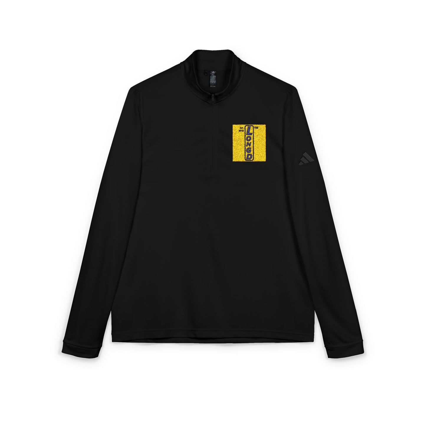 Embroidered adidas® Quarter-Zip pullover official logo upright