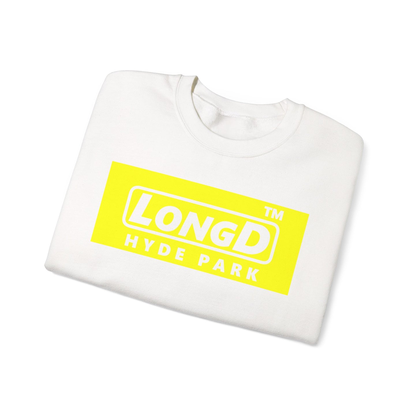 LongD negative reverse Hyde Park logo crewneck sweatshirt