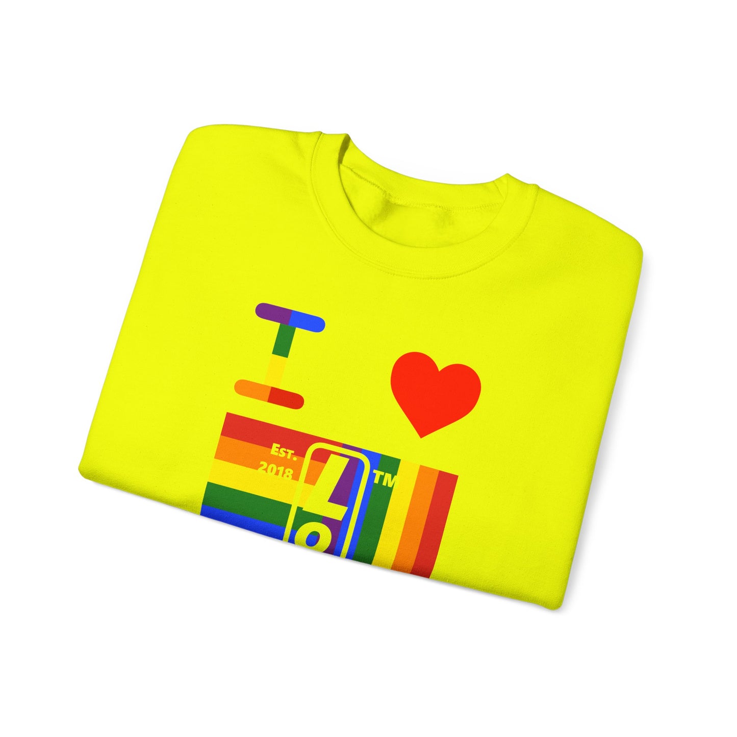 I Luv LongD negative windmill tag upright logo crewneck sweatshirt