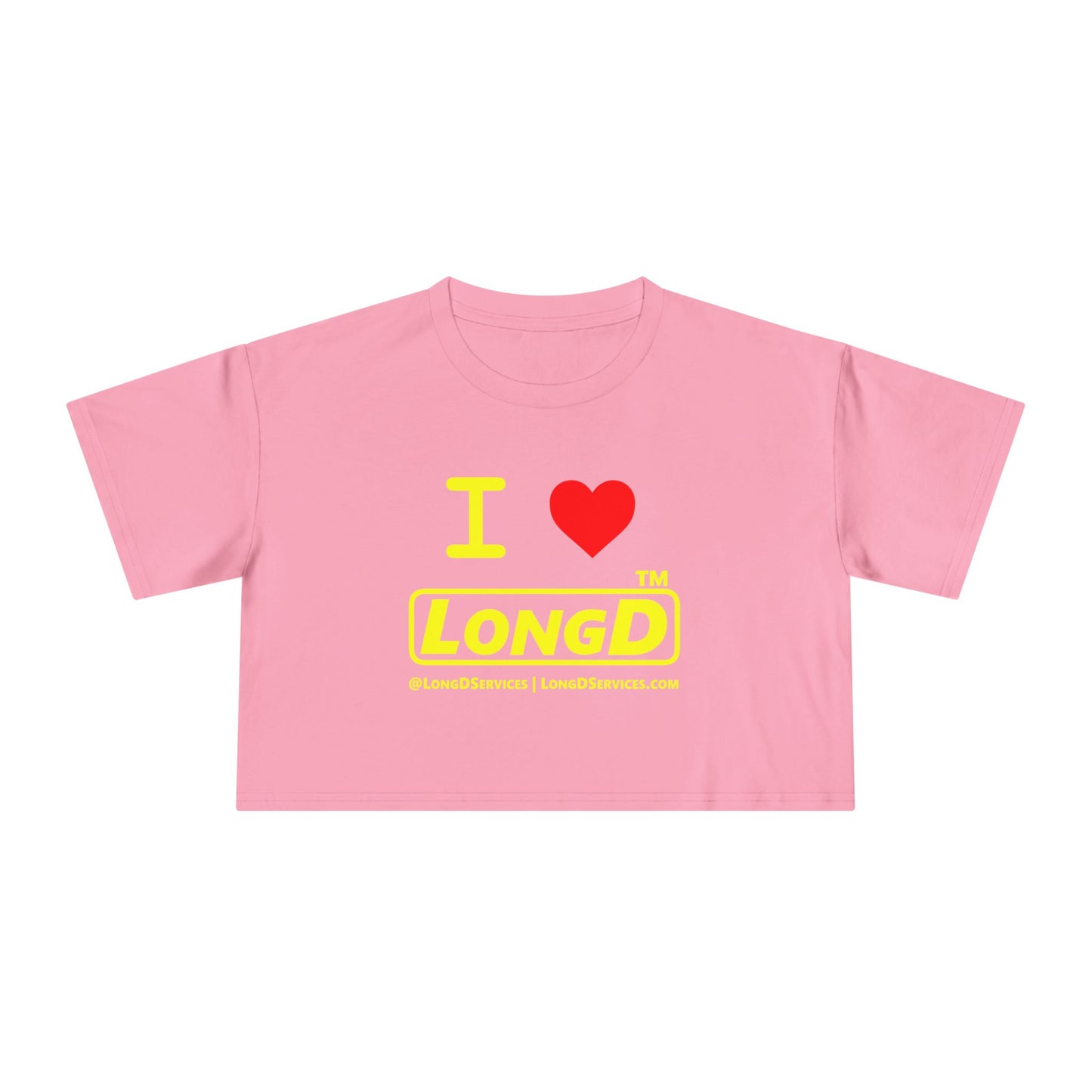 I Luv LongD Tag-domain positive alternate basic logo crop tee