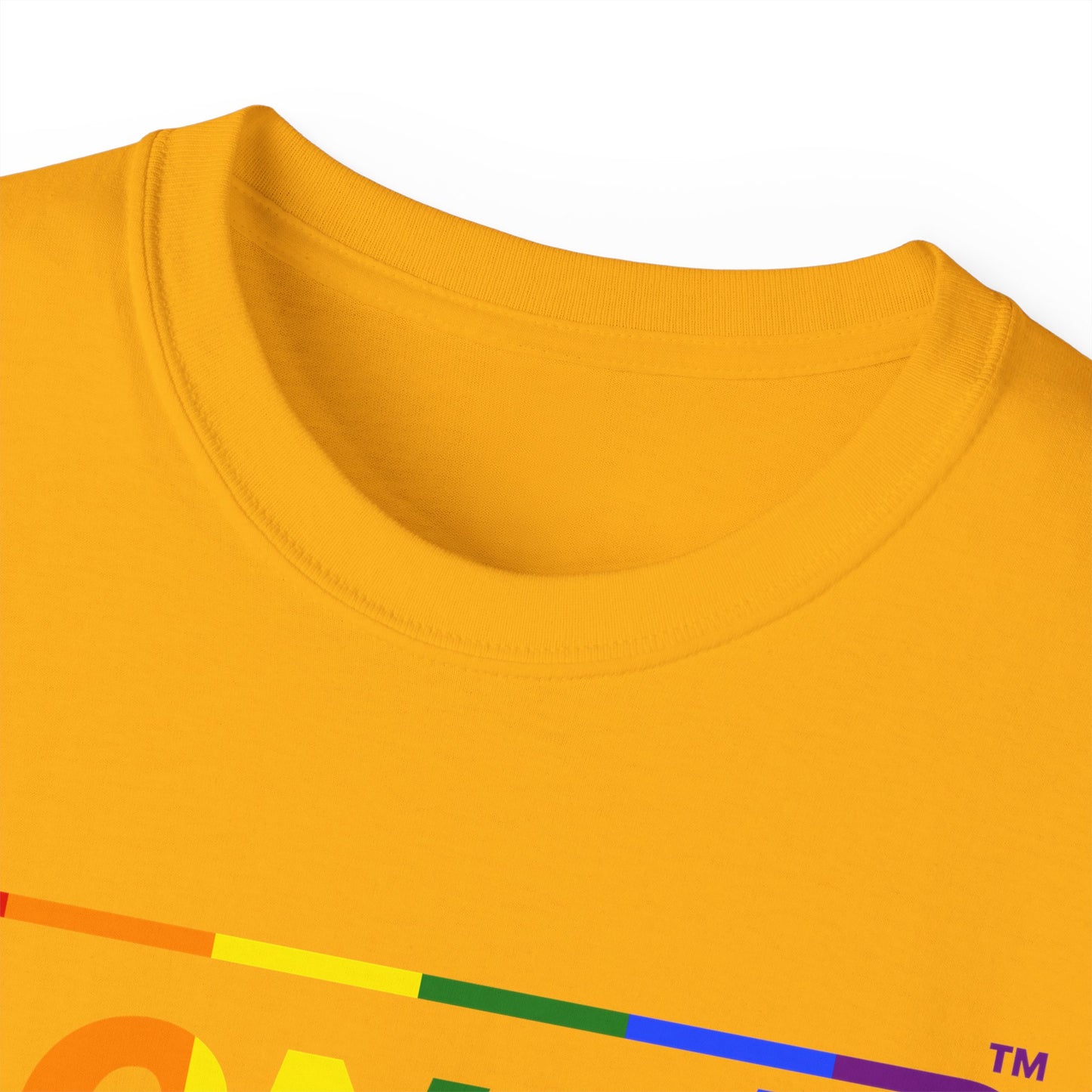 LongD® Logo Cotton Tee Pride rainbow positive top negative bottom text