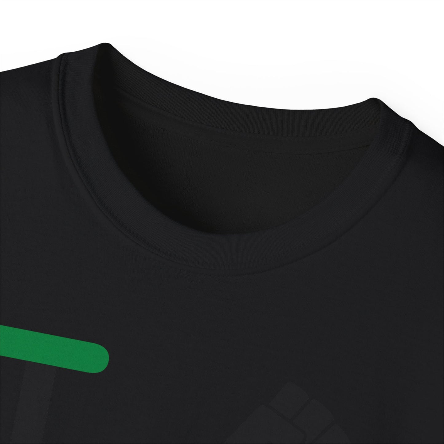 I fist LongD Cotton Tee positive horizontal striped Hyde Park upright logo (Juneteenth colors)
