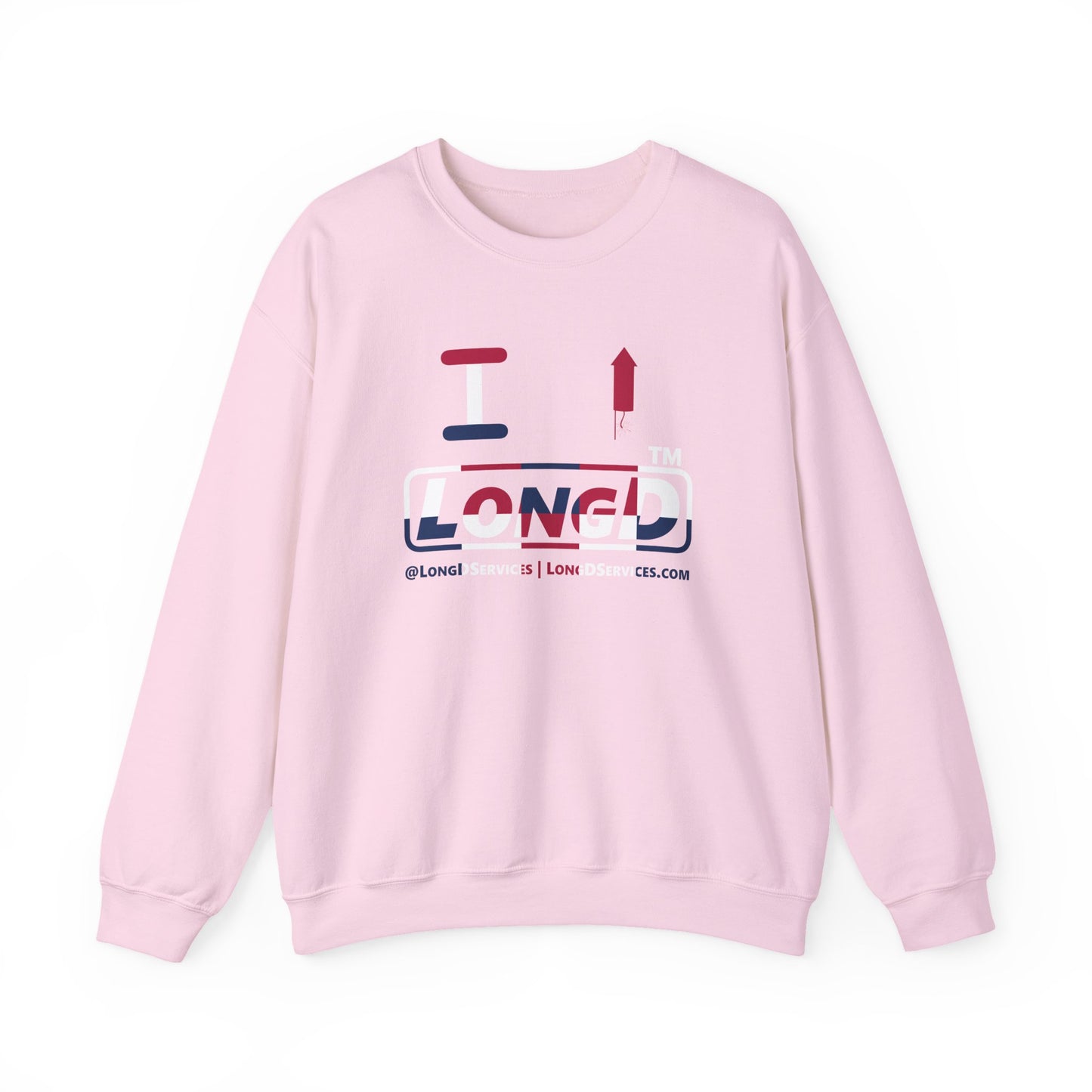 I firecracker LongD positive 2x5 tag-domain logo crewneck sweatshirt