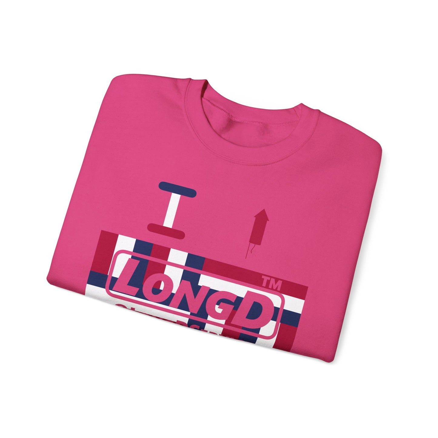 I firecracker LongD negative modified windmill tag logo crewneck sweatshirt
