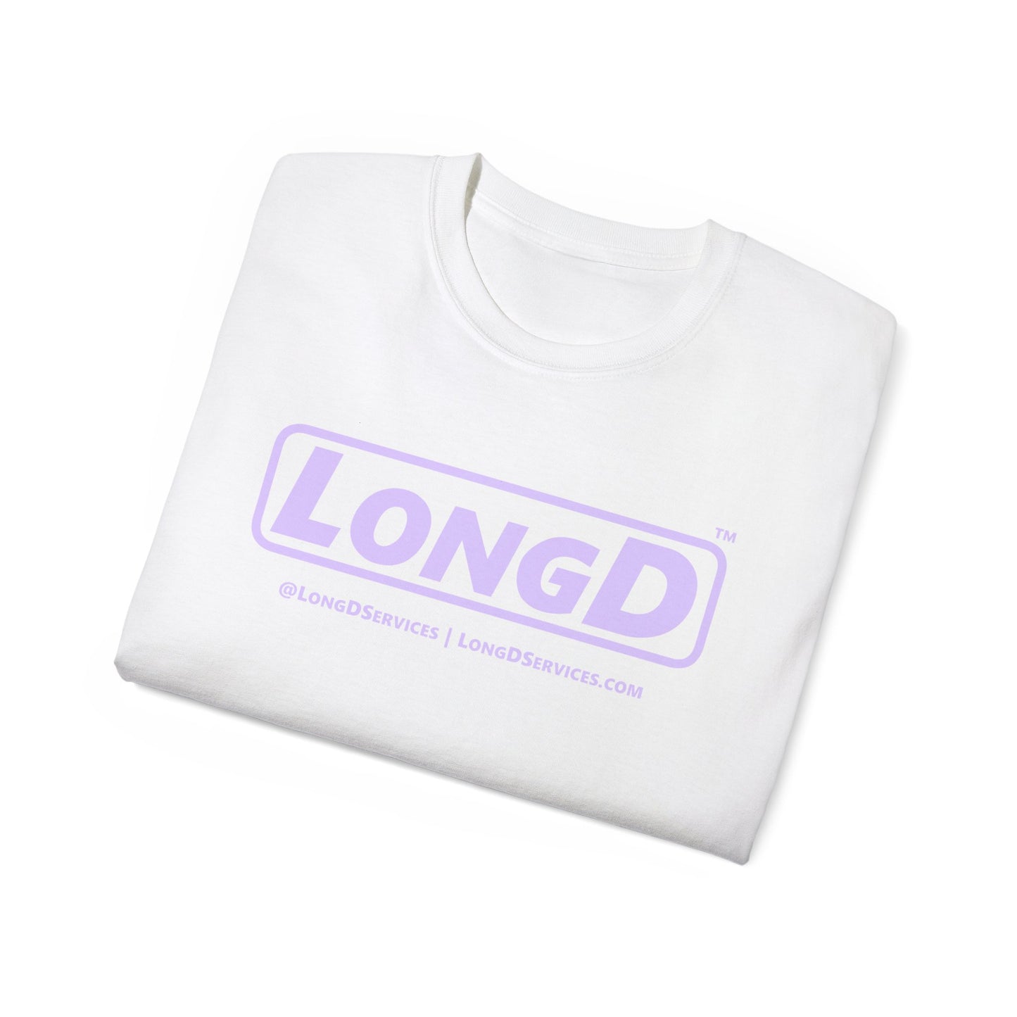LongD® Logo Cotton Tee (Easter pastel purple in positive text)