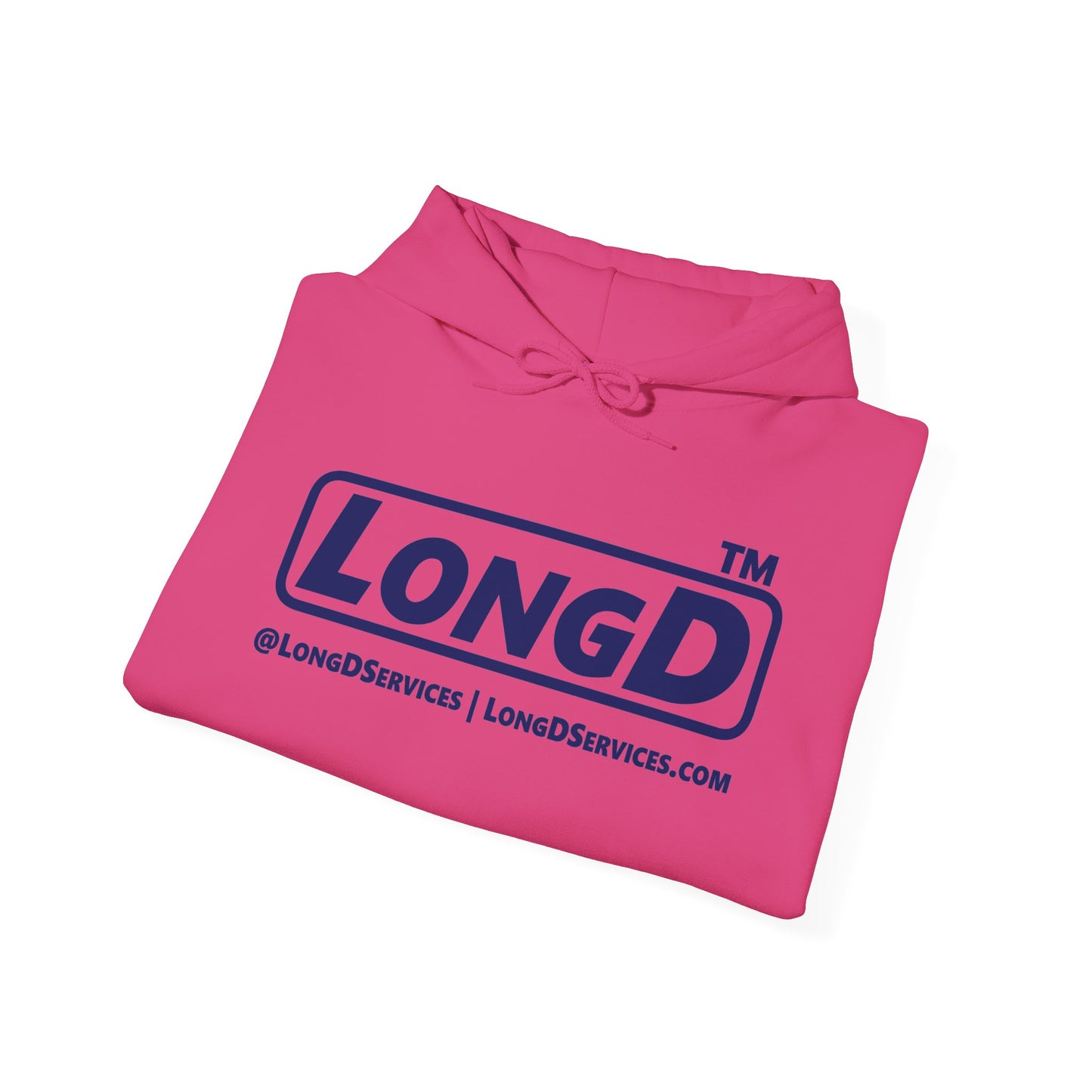LongD Tag-domain positive official basic logo hoodie