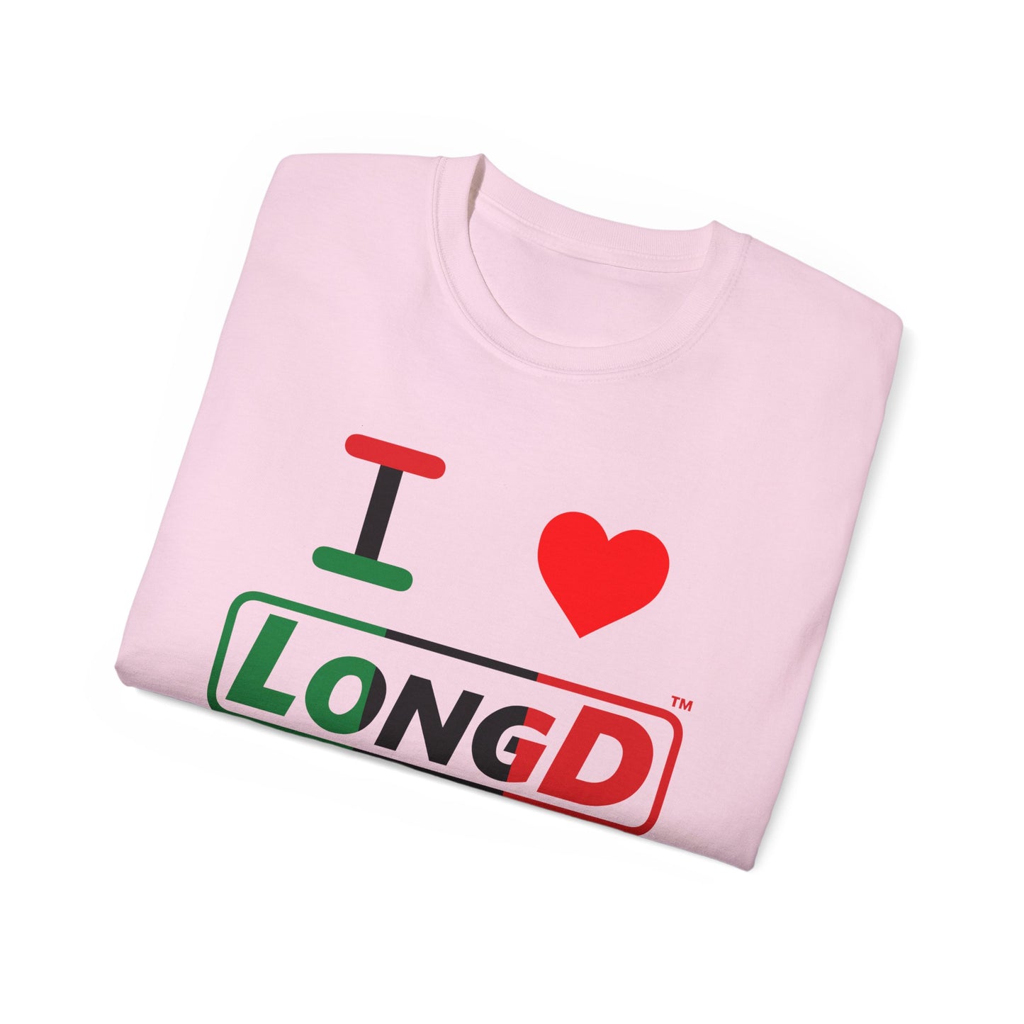 I Luv LongD® Logo Cotton Tee Juneteenth positive thirds text