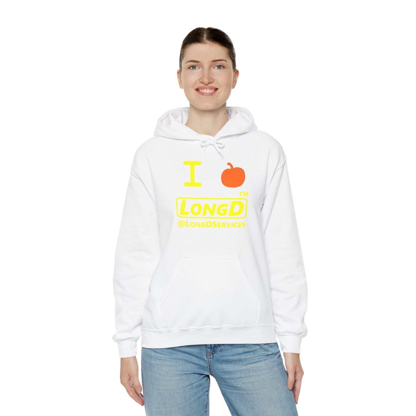 I Pumpkin LongD® Logo Hoodie yellow basic tag logo