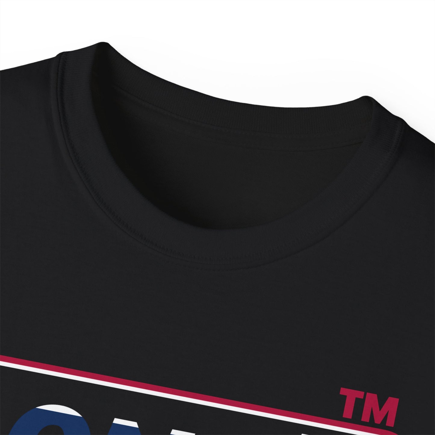 LongD positive horizontal 6-striped Hyde Park logo cotton tee (patriotic colors)
