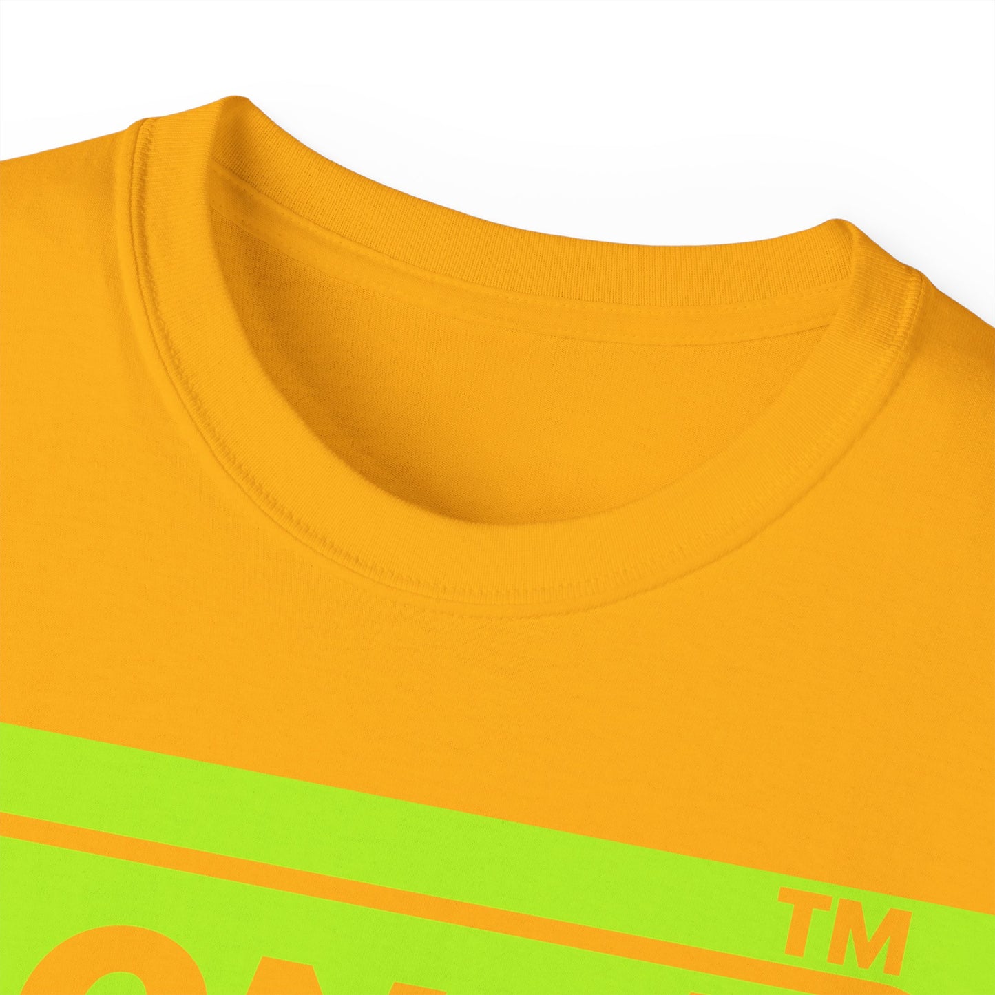 LongD® negative lime green Chicago Logo Cotton Tee