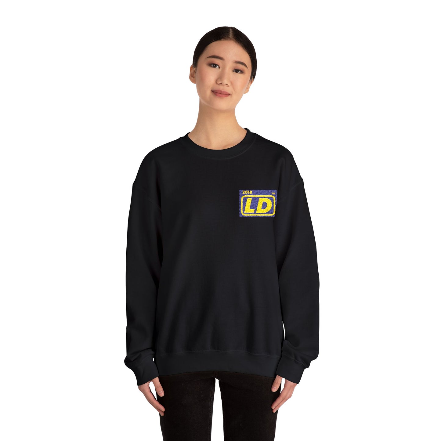 Embroidered Unisex Heavy Blend™ Crewneck Sweatshirt reverse logo initials