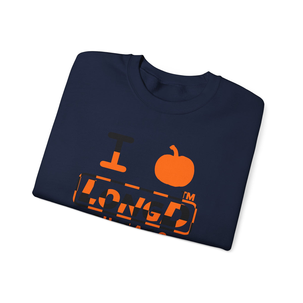 I pumpkin LongD Chicago positive checkered logo crewneck sweatshirt