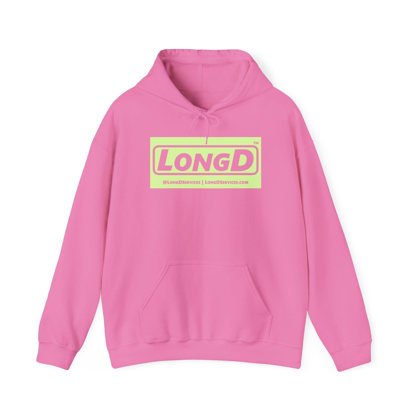 LongD® Logo Hoodie pastel negative green text