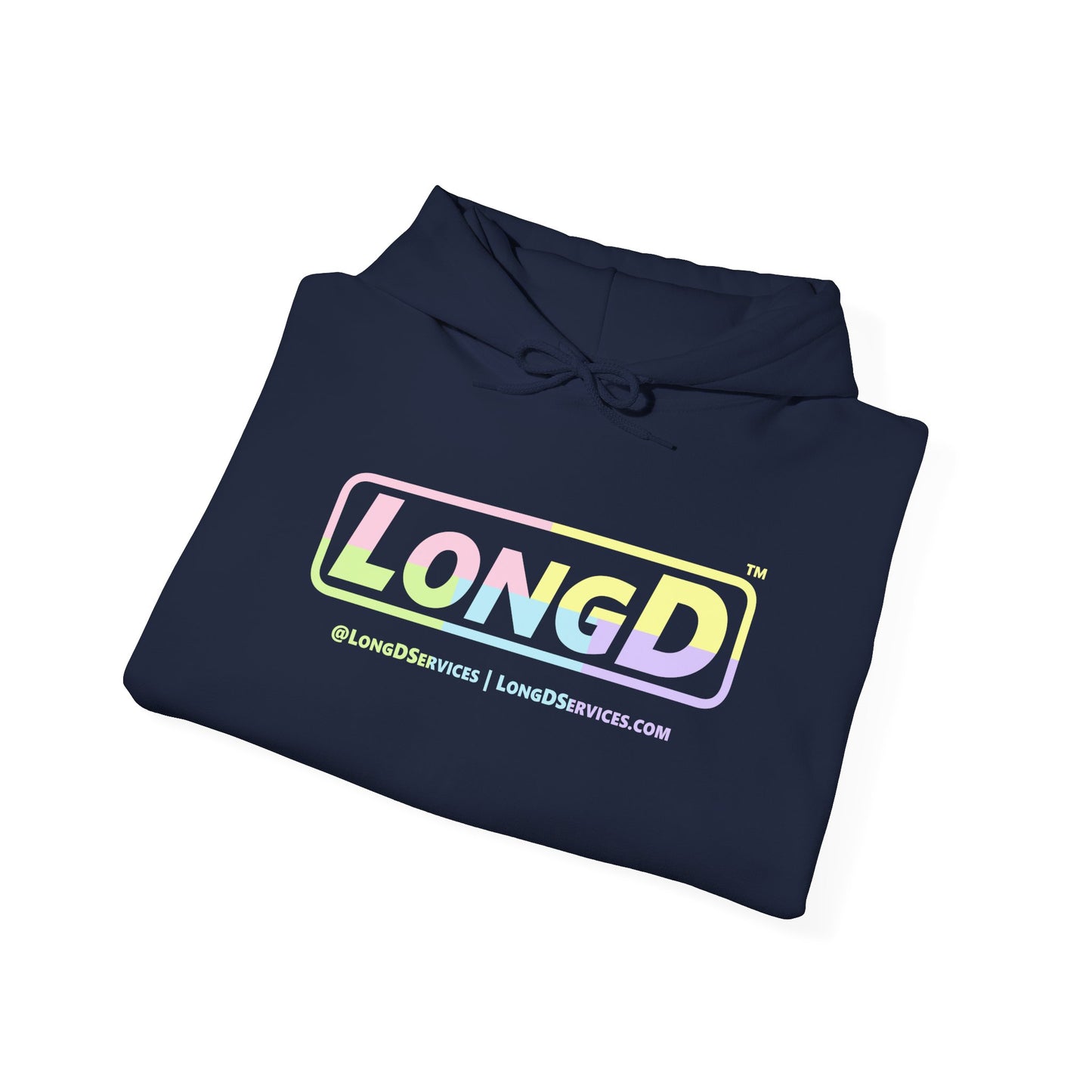 LongD® Logo Hoodie pastel variety text coloration