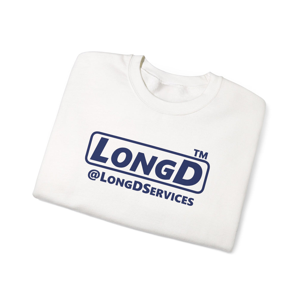 LongD Tag positive basic Navy (002060) logo crewneck sweatshirt