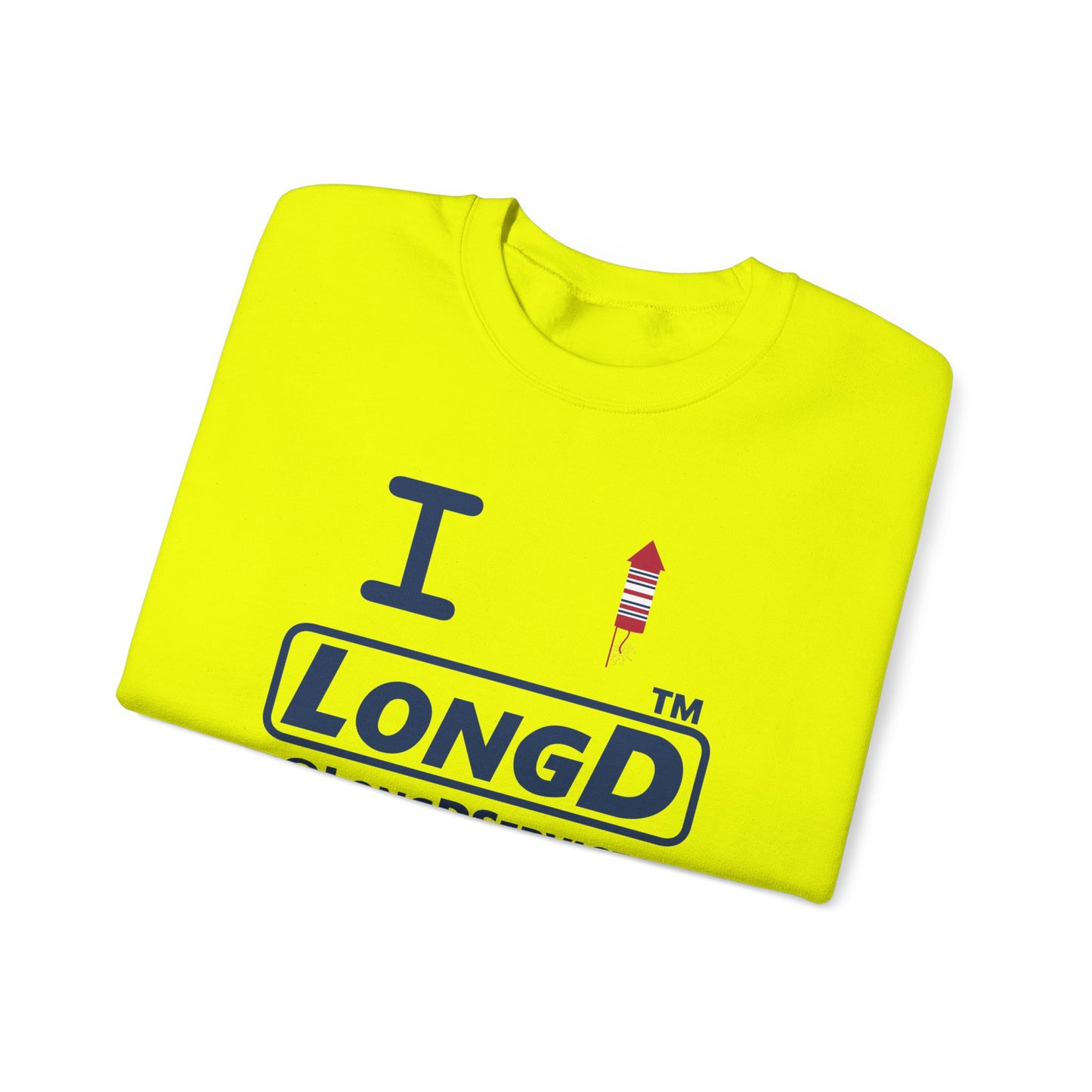 I firecracker LongD official basic tag logo crewneck sweatshirt
