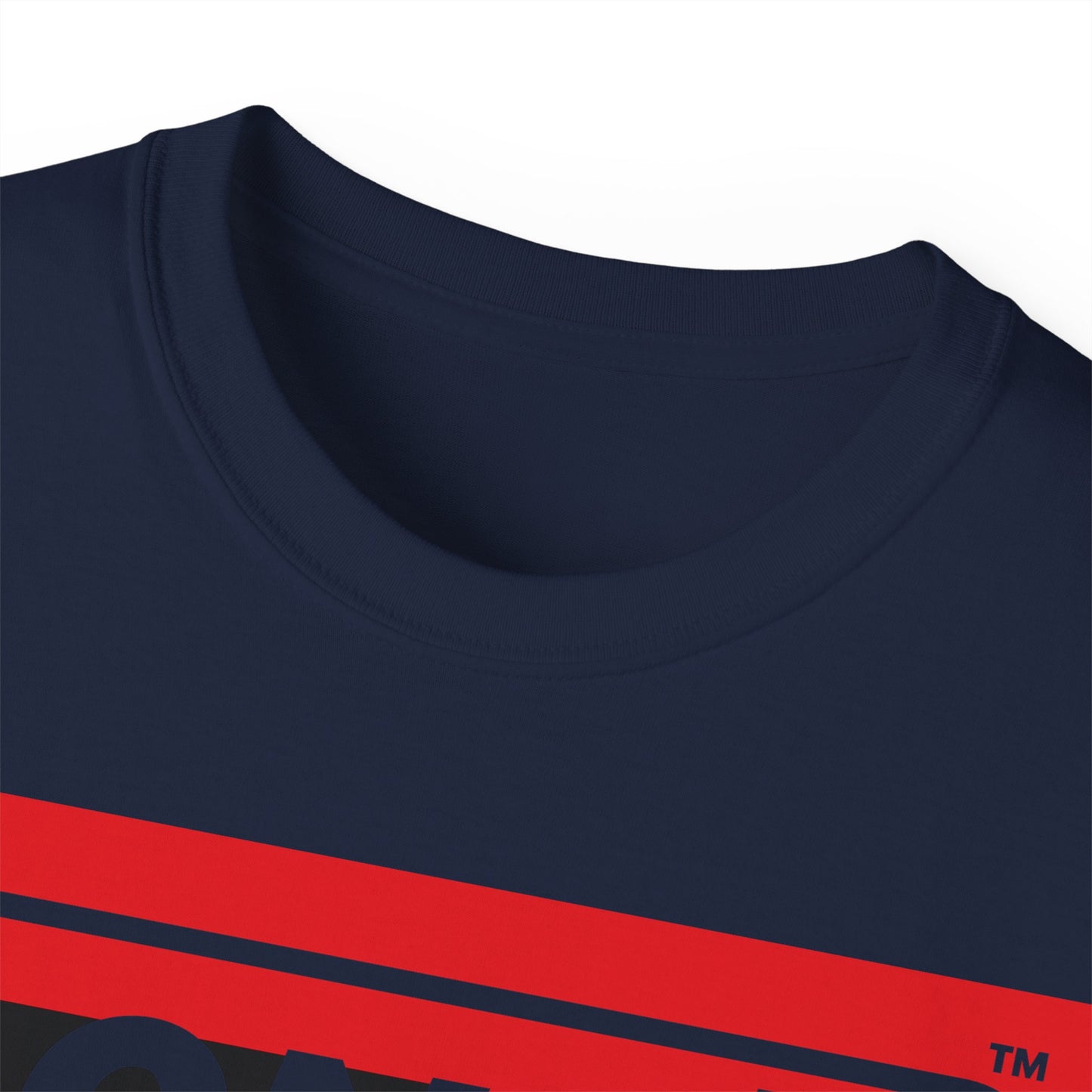 LongD® Logo Cotton Tee Juneteenth negative striped text