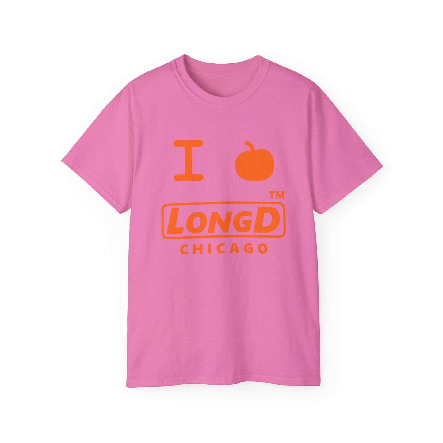 I Pumpkin LongD® Logo Cotton Tee positive orange basic Chicago logo