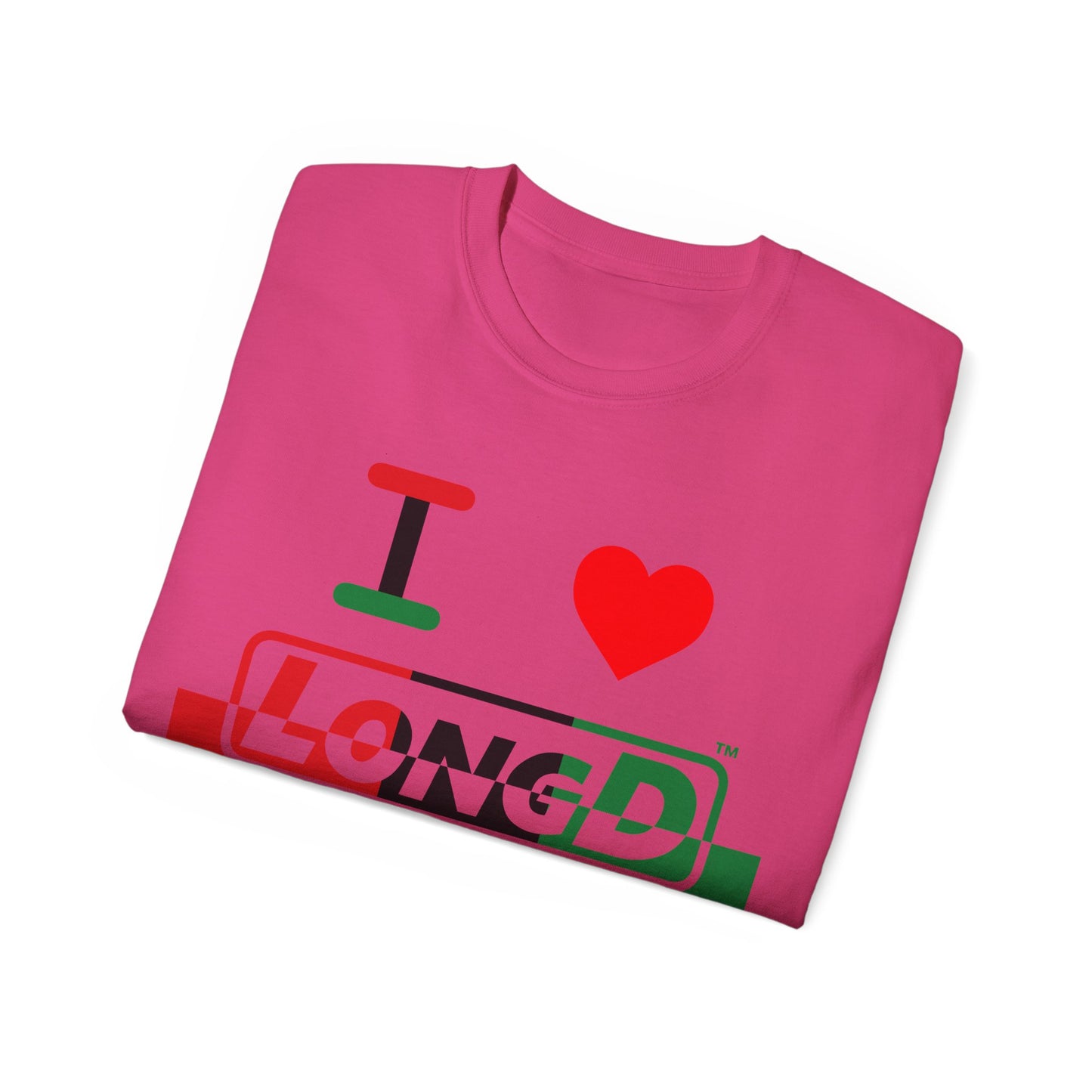 I Luv LongD® Logo Cotton Tee Juneteenth positive top negative bottom text