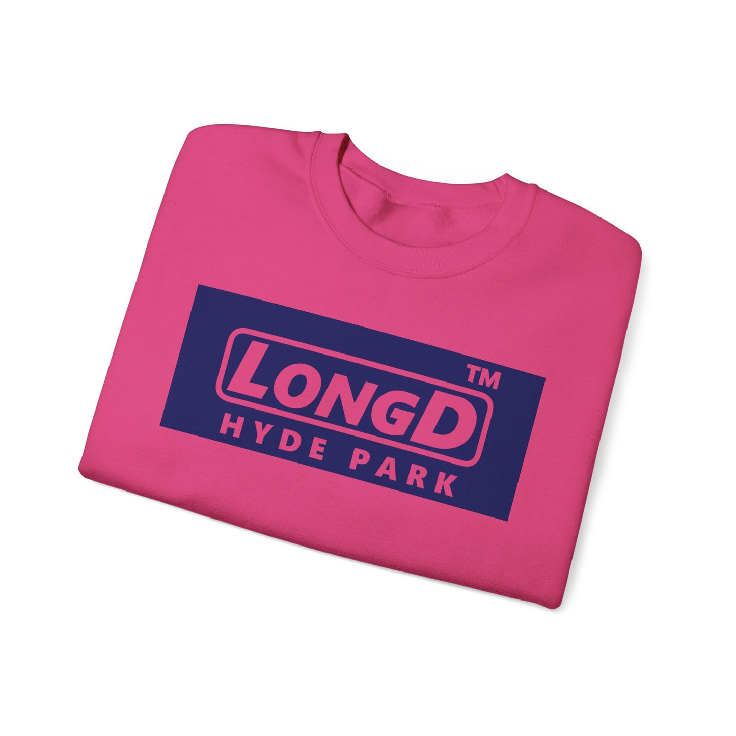 LongD negative official Hyde Park logo crewneck sweatshirt
