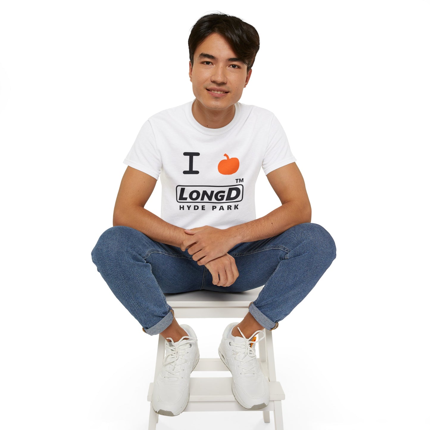 I Pumpkin LongD® Logo Cotton Tee positive black basic Hyde Park logo